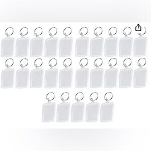 47 Clear Blank Acrylic Keychains